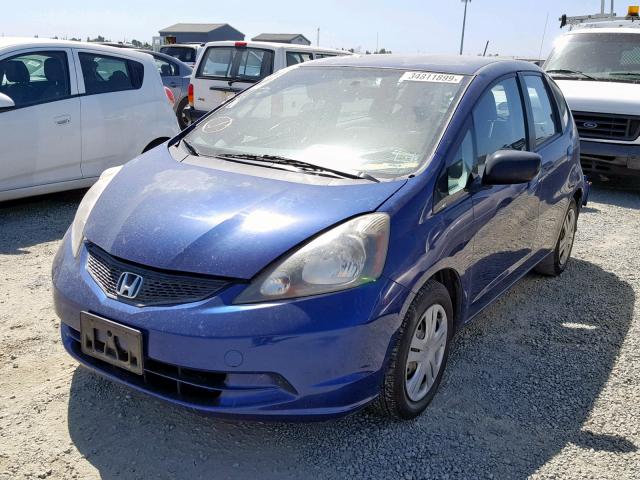 JHMGE8H22AS001532 - 2010 HONDA FIT BLUE photo 2