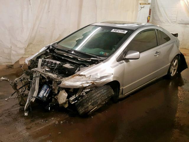 2HGFG12908H561587 - 2008 HONDA CIVIC EXL SILVER photo 2