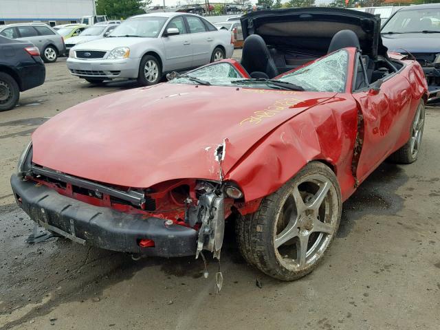 JM1NB354X40405141 - 2004 MAZDA MX-5 MIATA RED photo 2