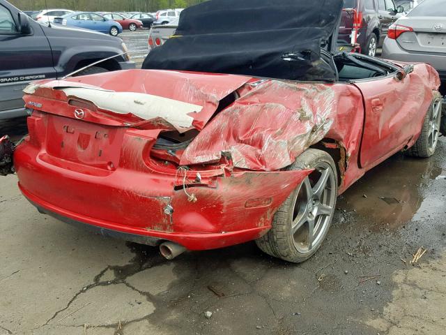 JM1NB354X40405141 - 2004 MAZDA MX-5 MIATA RED photo 4