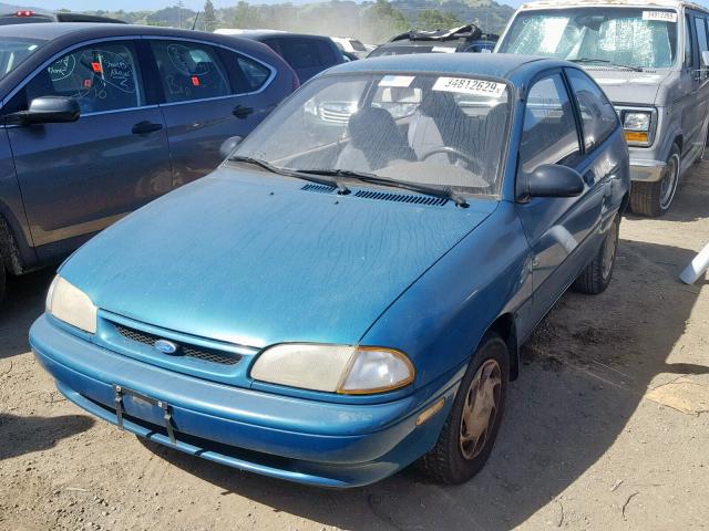 KNJLT05H5S6136933 - 1995 FORD ASPIRE GREEN photo 2