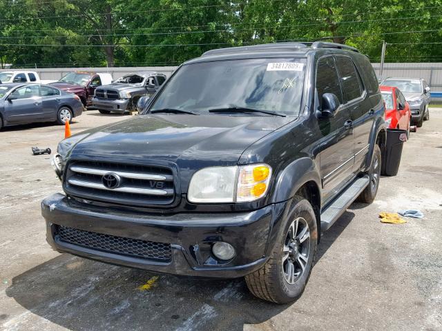 5TDBT48A52S088497 - 2002 TOYOTA SEQUOIA LI BLACK photo 2