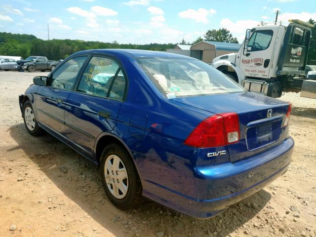 2HGES16335H583594 - 2005 HONDA CIVIC DX V BLUE photo 3