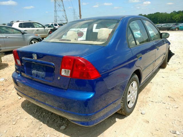 2HGES16335H583594 - 2005 HONDA CIVIC DX V BLUE photo 4