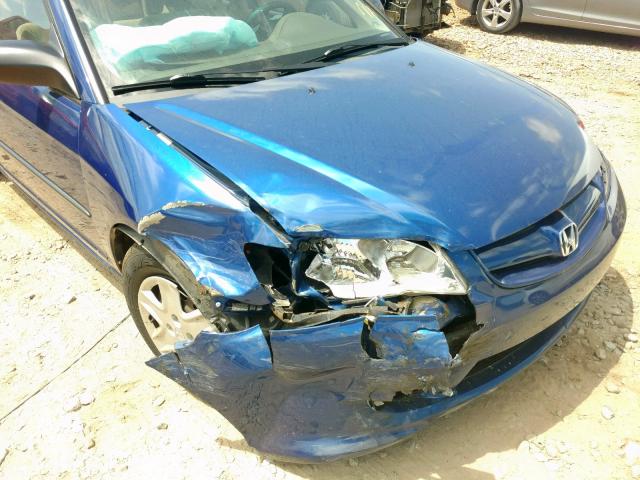 2HGES16335H583594 - 2005 HONDA CIVIC DX V BLUE photo 9