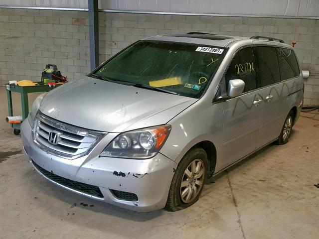 5FNRL3H74AB046936 - 2010 HONDA ODYSSEY EX SILVER photo 2