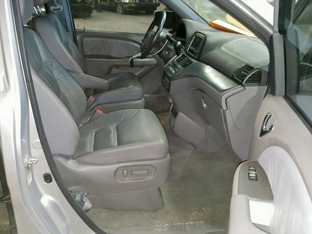 5FNRL3H74AB046936 - 2010 HONDA ODYSSEY EX SILVER photo 5