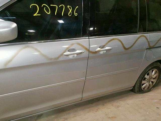 5FNRL3H74AB046936 - 2010 HONDA ODYSSEY EX SILVER photo 9