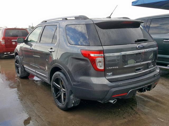 1FM5K7F86FGB29880 - 2015 FORD EXPLORER L GRAY photo 3