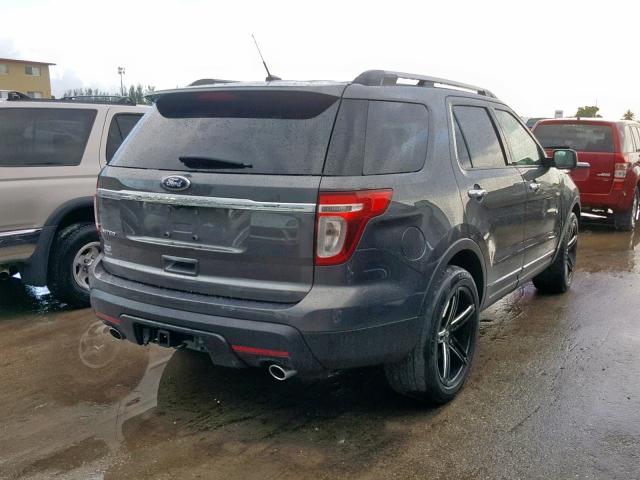 1FM5K7F86FGB29880 - 2015 FORD EXPLORER L GRAY photo 4