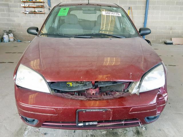 1FAHP31N17W208654 - 2007 FORD FOCUS ZX3 MAROON photo 7