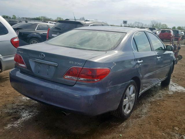 JTHBA30G255134800 - 2005 LEXUS ES 330 GRAY photo 4