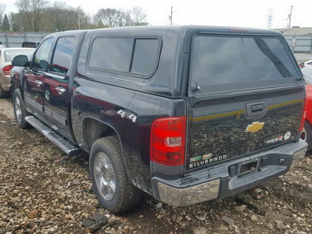 3GCPKSE35BG284683 - 2011 CHEVROLET SILVERADO BLACK photo 3