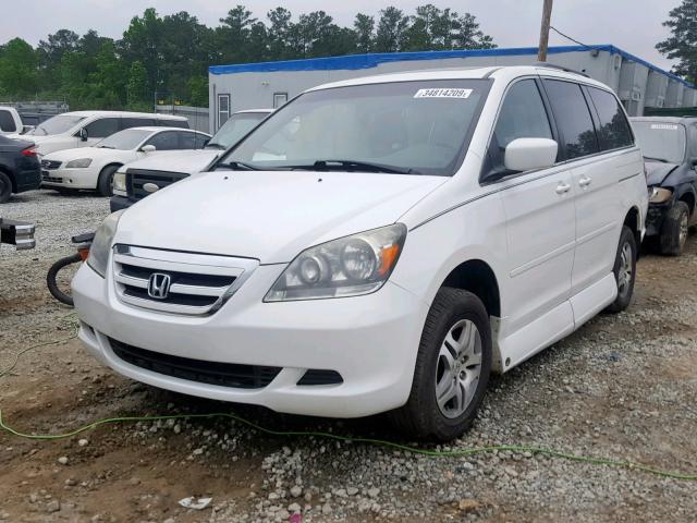 5FNRL38707B414439 - 2007 HONDA ODYSSEY EX WHITE photo 2