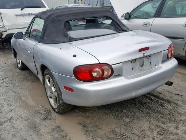 JM1NB353630300263 - 2003 MAZDA MX-5 MIATA SILVER photo 3