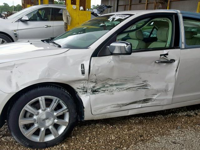 3LNHL2GC0BR756478 - 2011 LINCOLN MKZ WHITE photo 10