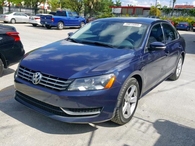 1VWBV7A38FC047664 - 2015 VOLKSWAGEN PASSAT SE BLUE photo 2