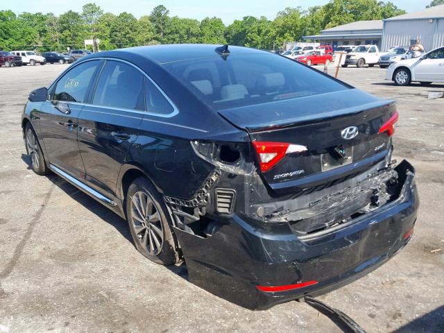 5NPE34AF5GH327532 - 2016 HYUNDAI SONATA SPO BLACK photo 3