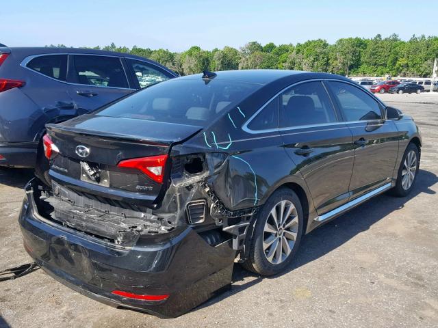 5NPE34AF5GH327532 - 2016 HYUNDAI SONATA SPO BLACK photo 4