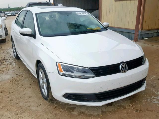 3VWLL7AJ2CM338910 - 2012 VOLKSWAGEN JETTA TDI WHITE photo 1