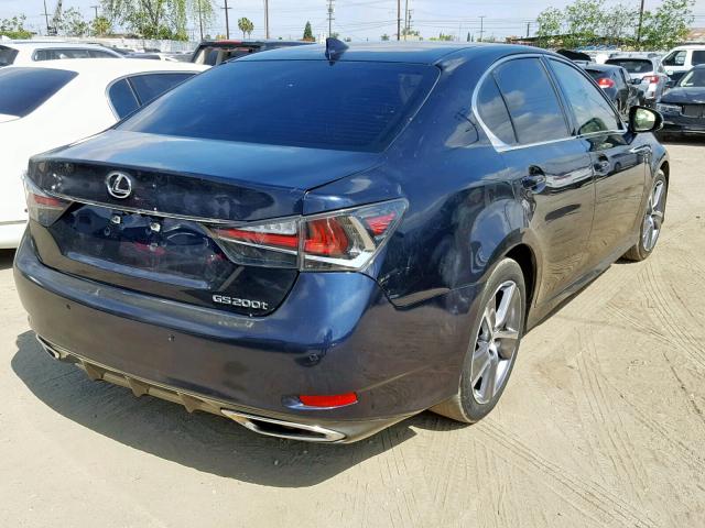 JTHBA1BLXGA001341 - 2016 LEXUS GS 200T BLUE photo 4