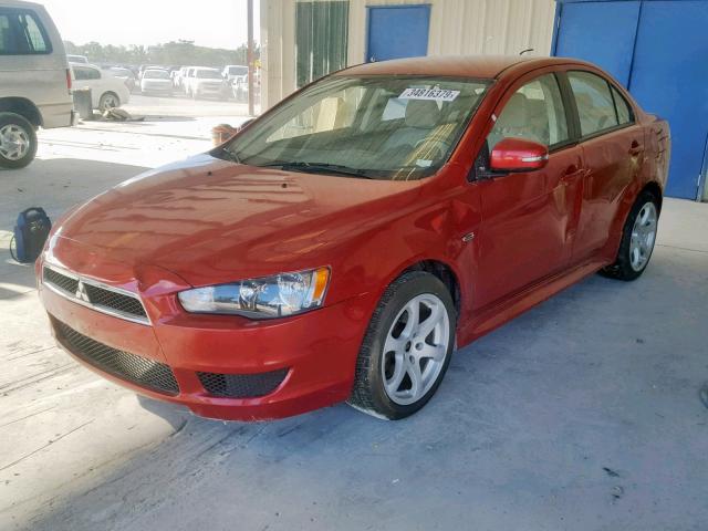 JA32U2FU3FU026031 - 2015 MITSUBISHI LANCER ES RED photo 2