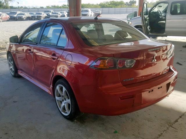 JA32U2FU3FU026031 - 2015 MITSUBISHI LANCER ES RED photo 3