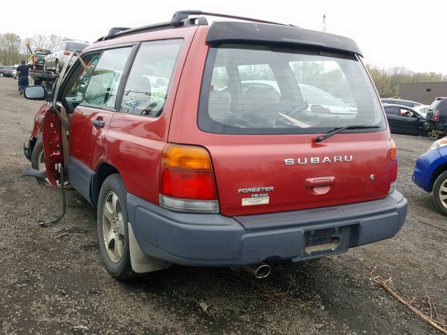 JF1SF6355YH705588 - 2000 SUBARU FORESTER L RED photo 3