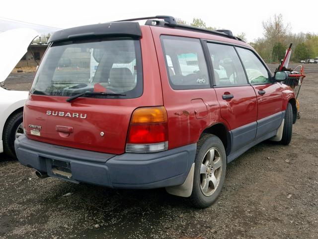 JF1SF6355YH705588 - 2000 SUBARU FORESTER L RED photo 4