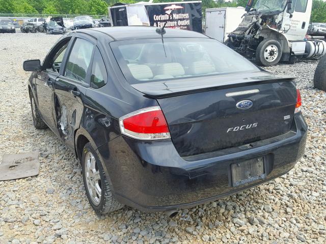 1FAHP36N99W146464 - 2009 FORD FOCUS SES BLACK photo 3