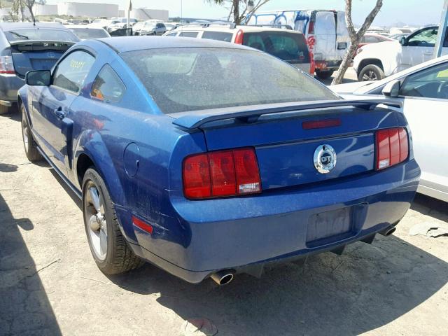 1ZVFT82H075312736 - 2007 FORD MUSTANG GT BLUE photo 3