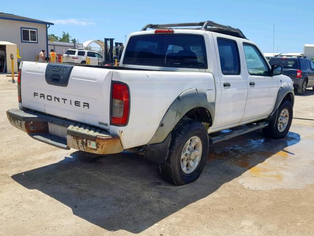 1N6ED27T71C319236 - 2001 NISSAN FRONTIER C WHITE photo 4