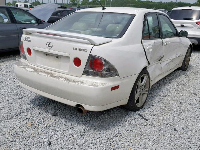 JTHBD182810004225 - 2001 LEXUS IS 300 WHITE photo 4