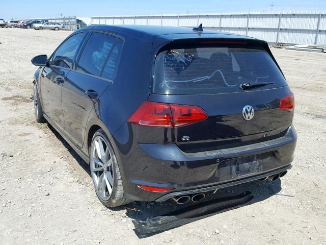 WVWVF7AU9HW142029 - 2017 VOLKSWAGEN GOLF R BLACK photo 3