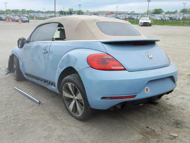 3VW7S7AT6EM809613 - 2014 VOLKSWAGEN BEETLE TUR BLUE photo 3