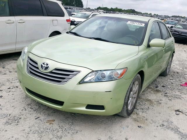 4T1BB46K49U108335 - 2009 TOYOTA CAMRY HYBR GREEN photo 2