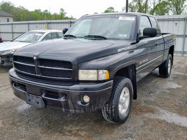 3B7HF13Z41G226606 - 2001 DODGE RAM 1500 BLACK photo 2