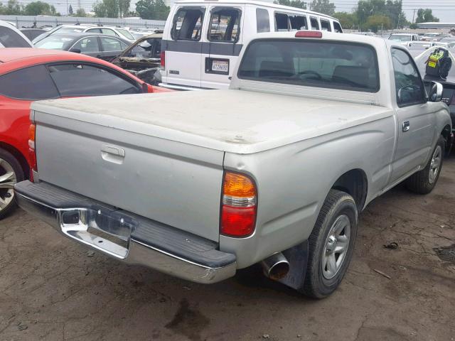 5TENL42N73Z292182 - 2003 TOYOTA TACOMA SILVER photo 4