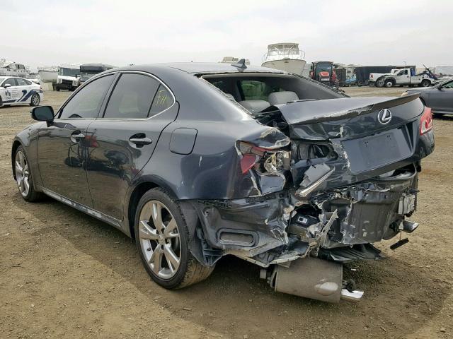 JTHBK262695105258 - 2009 LEXUS IS 250 GRAY photo 3