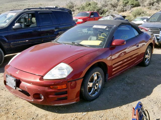 4A3AE45G45E030502 - 2005 MITSUBISHI ECLIPSE SP RED photo 2