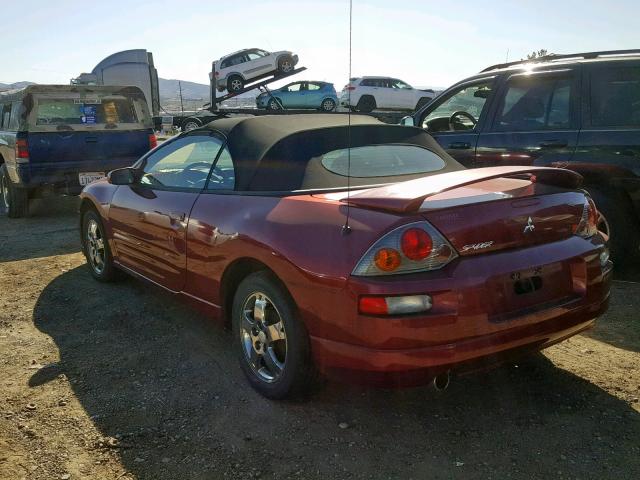 4A3AE45G45E030502 - 2005 MITSUBISHI ECLIPSE SP RED photo 3