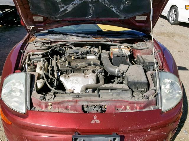 4A3AE45G45E030502 - 2005 MITSUBISHI ECLIPSE SP RED photo 7