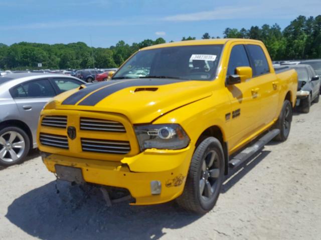 1C6RR7MT1GS318239 - 2016 RAM 1500 SPORT YELLOW photo 2