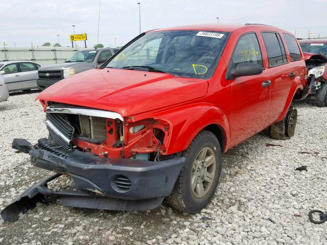 1D4HD38N34F122785 - 2004 DODGE DURANGO ST RED photo 2