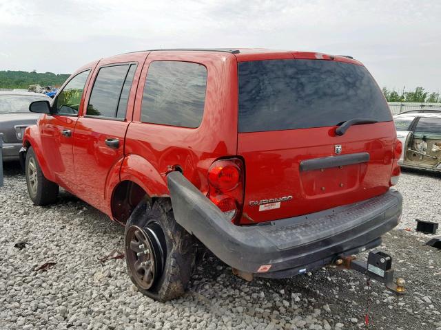 1D4HD38N34F122785 - 2004 DODGE DURANGO ST RED photo 3