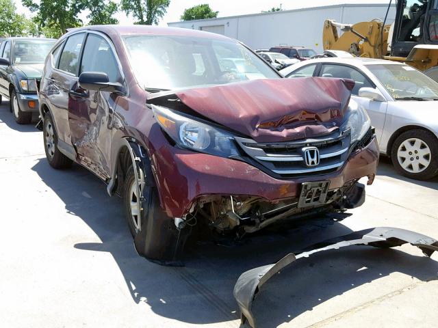 5J6RM3H35EL019784 - 2014 HONDA CR-V LX BURGUNDY photo 1