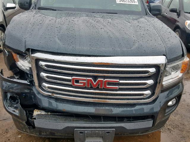 1GTG6CEN1J1180605 - 2018 GMC CANYON SLE TEAL photo 7