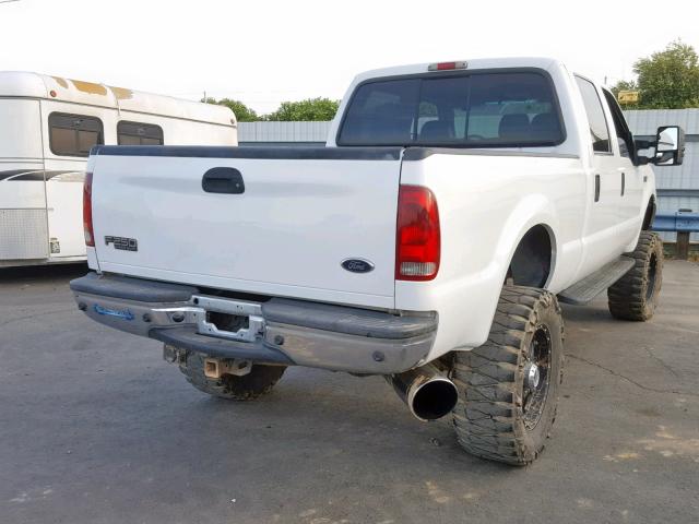 1FTNW21P94EB93950 - 2004 FORD F250 SUPER WHITE photo 4