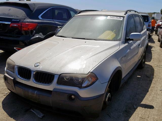 WBXPA93425WD16900 - 2005 BMW X3 3.0I SILVER photo 2