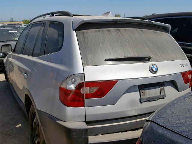 WBXPA93425WD16900 - 2005 BMW X3 3.0I SILVER photo 3